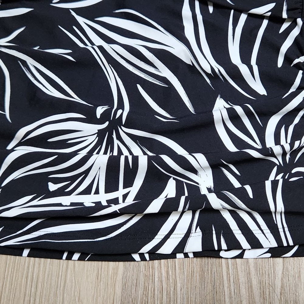 NWT Freshwater Black & White Tankini Swim Top~SO pretty sz XXL BIN I - Picture 3 of 7